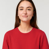 Unisex Professional Organic Cotton Crew Neck Sweatshirt - Red