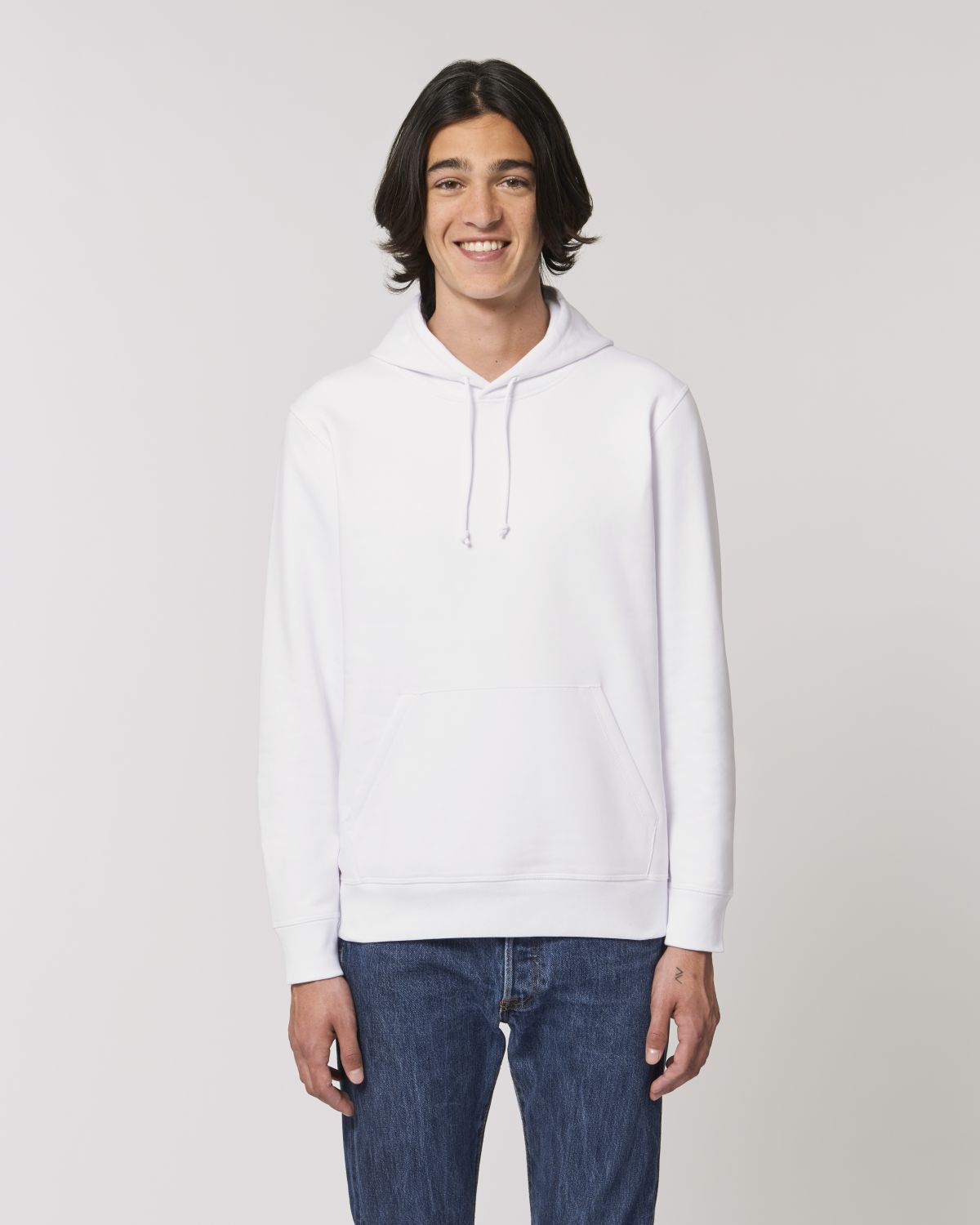 Unisex Organic Cotton Classic Hooded Sweatshirt - White