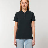 Women's Premium 100% Cotton Polo Shirt - Black