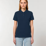 Women's Premium 100% Cotton Polo Shirt - French Navy