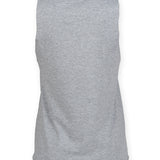 Women's Classic High Neck Raw Edge Hem Vest - Heather Grey