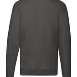 Classic Lightweight Crew Neck Raglan Style Cotton Sweatshirt - Light Graphite