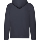 Classic Lightweight Raglan Style Cotton Hooded Sweatshirt - Navy