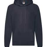 Classic Lightweight Raglan Style Cotton Hooded Sweatshirt - Navy