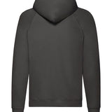 Classic Lightweight Raglan Style Cotton Hooded Sweatshirt - Light Graphite