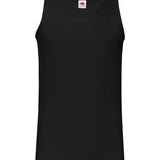 Men's 100% Cotton Classic Athletic Vest - Black