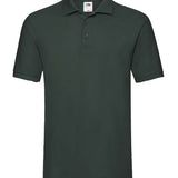 Men's Classic Cotton Short Sleeve Pique Polo Shirt - Bottle Green