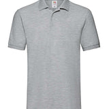 Men's Classic Cotton Short Sleeve Pique Polo Shirt - Heather Grey