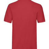 Men's Classic Cotton Short Sleeve Pique Polo Shirt - Red