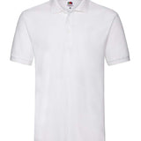 Men's Classic Cotton Short Sleeve Pique Polo Shirt - White