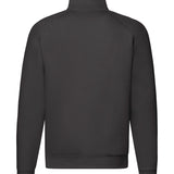 Men's Professional Raglan Style Quarter Zip Cotton Sweatshirt - Black