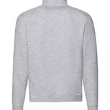 Men's Professional Raglan Style Quarter Zip Cotton Sweatshirt - Heather Grey