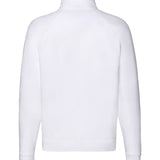 Men's Professional Raglan Style Quarter Zip Cotton Sweatshirt  - White