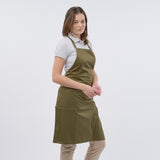 Unisex Classic Poly/Cotton Bib Apron - Dark Olive