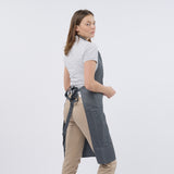 Unisex Professional Poly/Cotton Adjustable Bib Apron - Charcoal