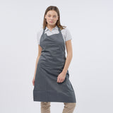 Unisex Professional Poly/Cotton Adjustable Bib Apron - Charcoal