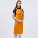 Unisex Professional Poly/Cotton Adjustable Bib Apron - Orange