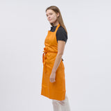 Unisex Professional Poly/Cotton Adjustable Bib Apron - Orange