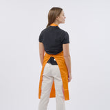 Unisex Professional Poly/Cotton Adjustable Bib Apron - Orange