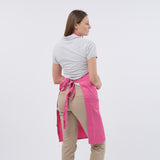 Unisex Professional Poly/Cotton Adjustable Bib Apron - Pink