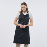 Unisex Professional Poly/Cotton Adjustable Bib Apron - Black