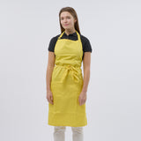 Unisex Professional Poly/Cotton Adjustable Bib Apron - Yellow