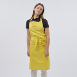 Unisex Professional Poly/Cotton Adjustable Bib Apron - Yellow