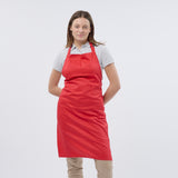 Unisex Professional Poly/Cotton Adjustable Bib Apron - Red