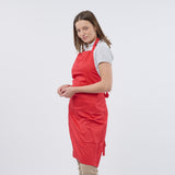 Unisex Professional Poly/Cotton Adjustable Bib Apron - Red