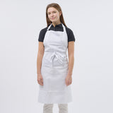 Unisex Professional Poly/Cotton Adjustable Bib Apron - White