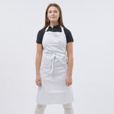 Unisex Professional Poly/Cotton Adjustable Bib Apron - White