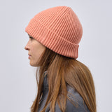 Unisex Super Warm Classic Ribbed Knitted Beanie - Blush Pink