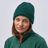 Unisex Super Warm Classic Ribbed Knitted Beanie - Bottle Green