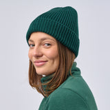 Unisex Super Warm Classic Ribbed Knitted Beanie - Bottle Green