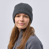 Unisex Super Warm Classic Ribbed Knitted Beanie - Graphite Grey