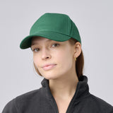 Unisex 100% Cotton Classic 5 Panel Cap - Bottle Green