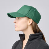 Unisex 100% Cotton Classic 5 Panel Cap - Bottle Green