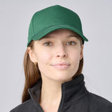 Unisex 100% Cotton Classic 5 Panel Cap - Bottle Green