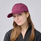 Unisex 100% Cotton Classic 5 Panel Cap - Burgundy