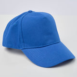 Unisex 100% Cotton Classic 5 Panel Cap - Bright Royal