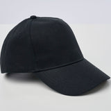 Unisex 100% Cotton Classic 5 Panel Cap - Black