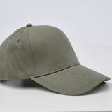 Unisex 100% Cotton Classic 5 Panel Cap - Olive Green