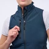 Women's Premium 3 Layer Shaped Fit Soft Shell Gilet - French Navy