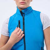 Women's Premium 3 Layer Shaped Fit Soft Shell Gilet - Azure