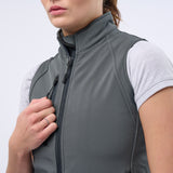 Women's Premium 3 Layer Shaped Fit Soft Shell Gilet - Titanium