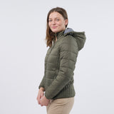 Women's Premium Windproof & Breathable Hooded Padded Jacket - Dark Olive