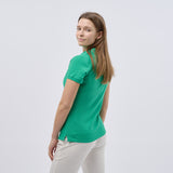 Women's Classic Cotton Short Sleeve Pique Polo Shirt - Green