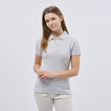 Women's Classic Cotton Short Sleeve Pique Polo Shirt - Heather Grey