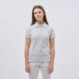 Women's Classic Cotton Short Sleeve Pique Polo Shirt - Heather Grey