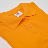 Women's Classic Cotton Short Sleeve Pique Polo Shirt - Orange